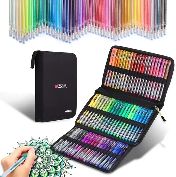 Gel Pens 60 Piece Set - Multi Color