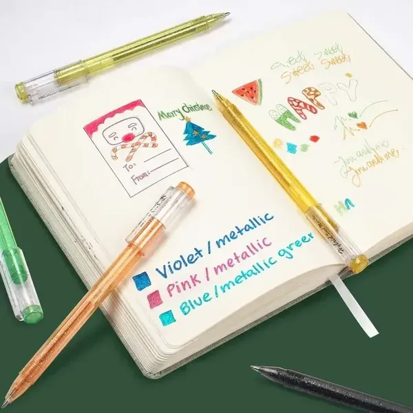 Gel pens-18 colores with 18 refills