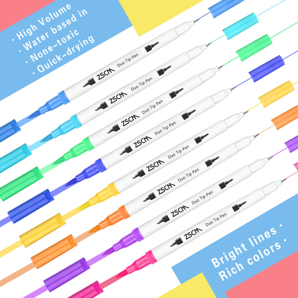 Duo tip pens -60 Colors