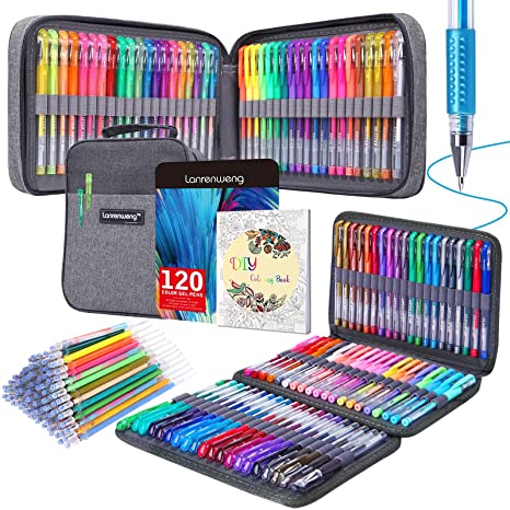 120 Colored Gel Pen with 120 Refills