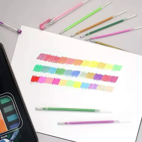 Glitter Gel Pen Ink Refills-100 Colors