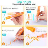 Neon Glitter Colors Acrylic Marker Pens-12 Colors