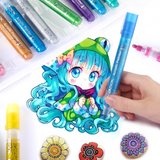 Glitter Colors Acrylic Marker Pens