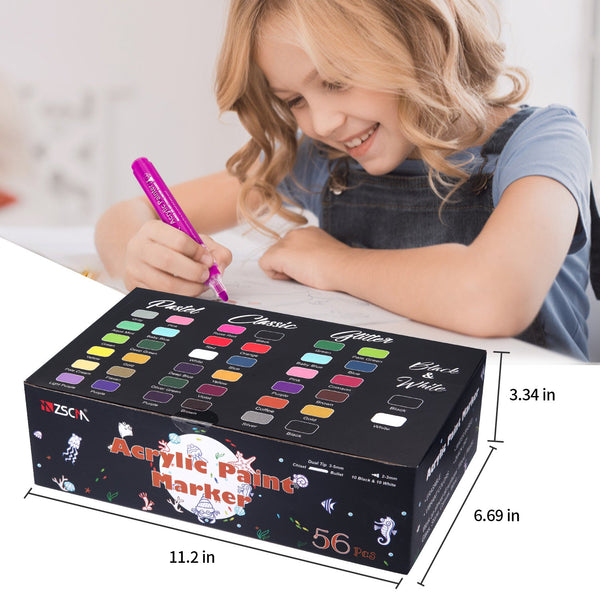 Acrylic markers-56 Colors