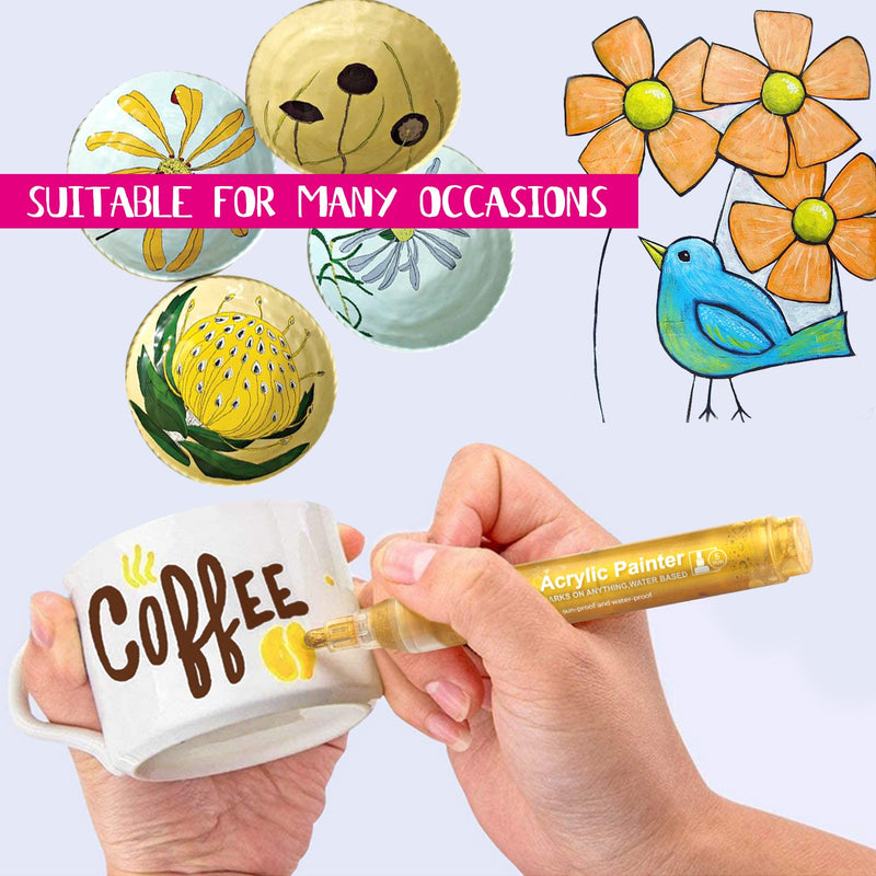 Acrylic Paint Marker Pens-48/60 Colors