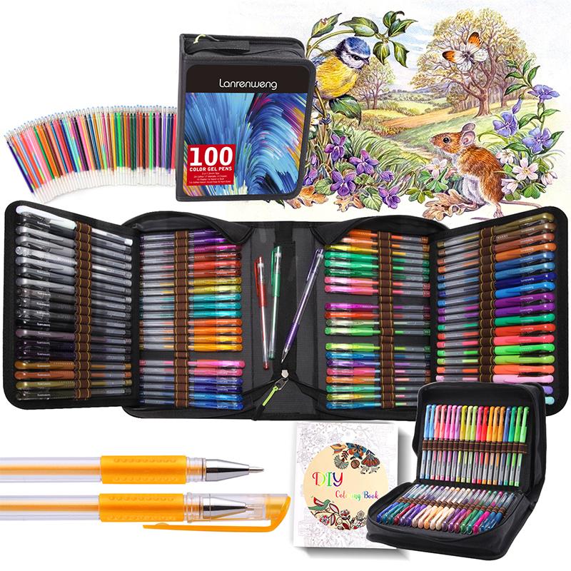 Gel Pens, Shuttle Art 120 Pack Gel Pen Set 60 Colored Gel Pen with
