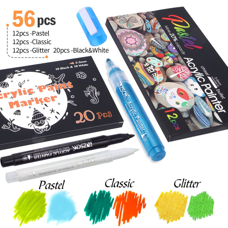 Acrylic markers-56 Colors – Zscm The world of painting art, art painting  dreams