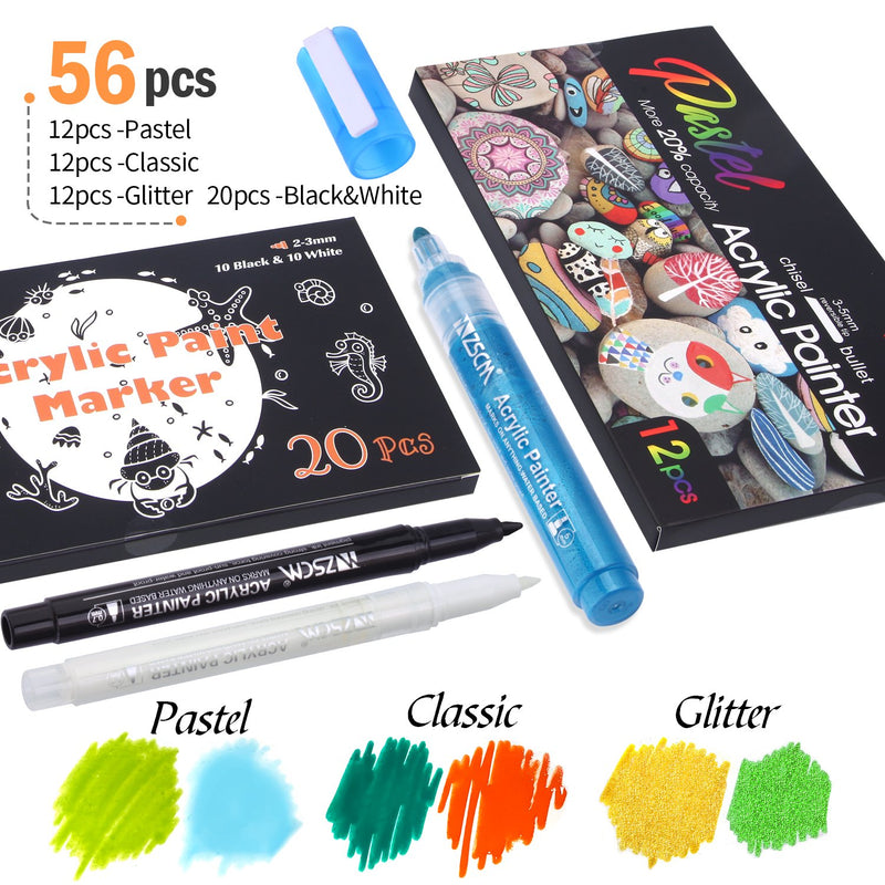 Acrylic markers-56 Colors