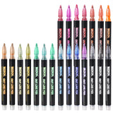 Outline Marker Pens with Silver Colors-21 Colors