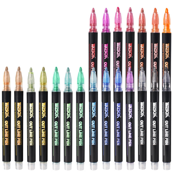 Metallic Outline Markers-8/12/21 Colors