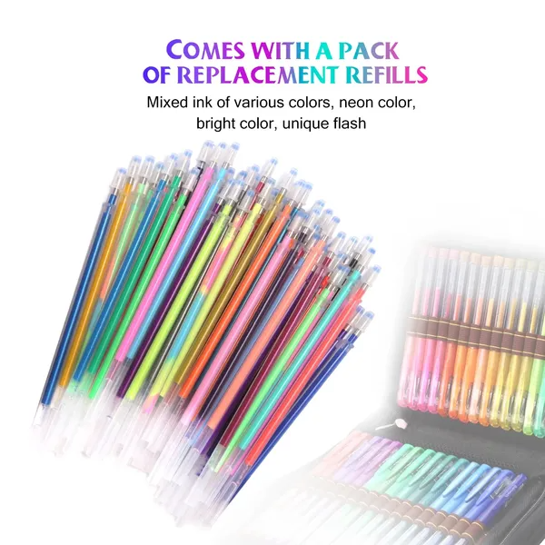 Glitter Gel Pens Color Gel Pen Set, Colored Gel Markers with 40% More Ink  for Adult Coloring Books, Drawing, Journaling, Taking Note and Doodling (30  Colors) 