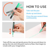 Outline Marker Pens with Silver Colors-21 Colors