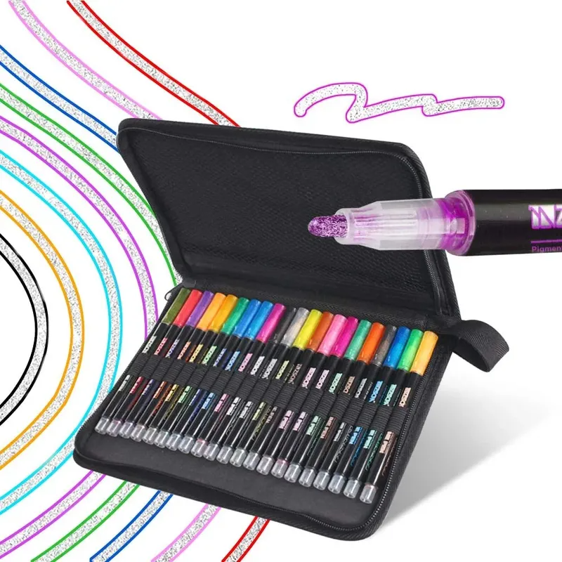 ZSCM 32 Colors Duo Tip Brush Markers Art Pen Set, Bahrain