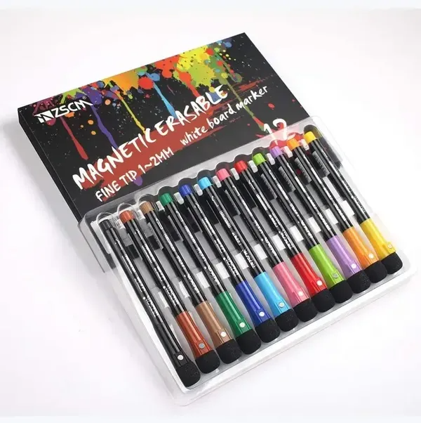 Magnetic Erasable Whiteboard Marker-12 Colors